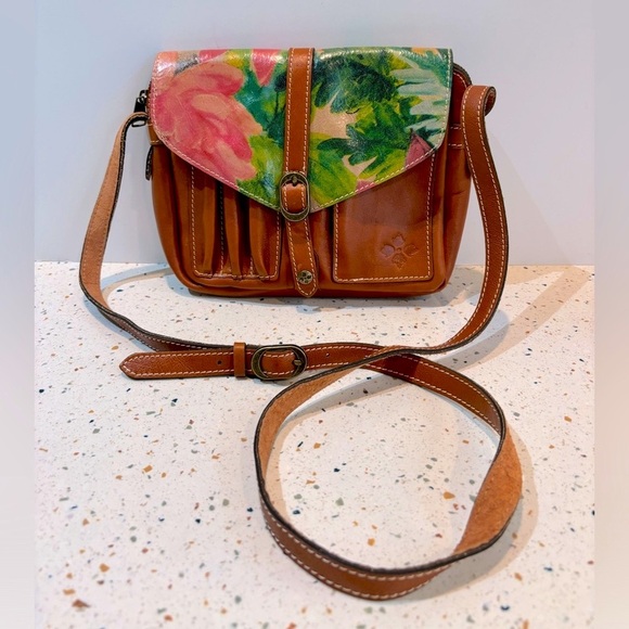 Patricia Nash Floral Leather Crossbody Handbag - Picture 5 of 16